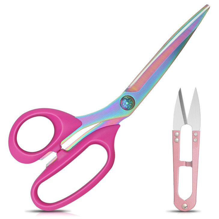 Vutyvve LeftHanded Fabric Scissors for Cutting Fabric Garments Textiles 23cm Tailors Scissors Thread Cutter Set of 2