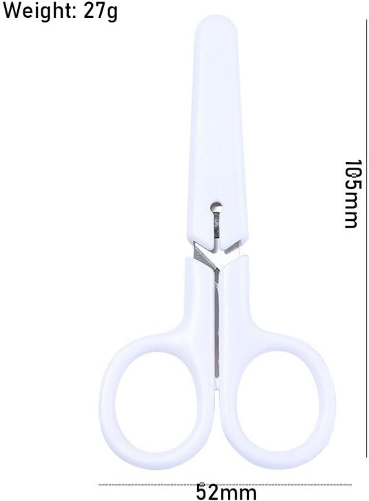 White Safety Scissors with Cover Kids Student Blunt Tip White Small Scissors for PaperCut Craft SuppliesCutting Tools