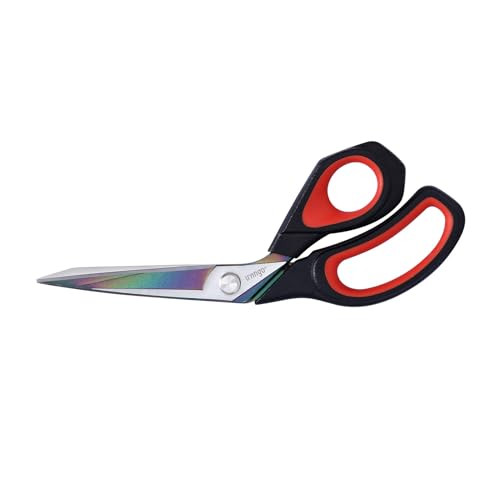 LIVINGO Fabric Scissors Heavy Duty 95 Inches Professional Titanium Coated Forged Stainless Steel Sharp Bent Shears for S