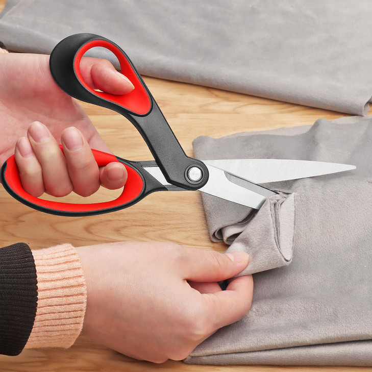 Asdirne True Left Handed Sewing Scissors Heavy Duty MultiPurpose Tailor Scissors Stainless Steel Blades and Comfort Hand