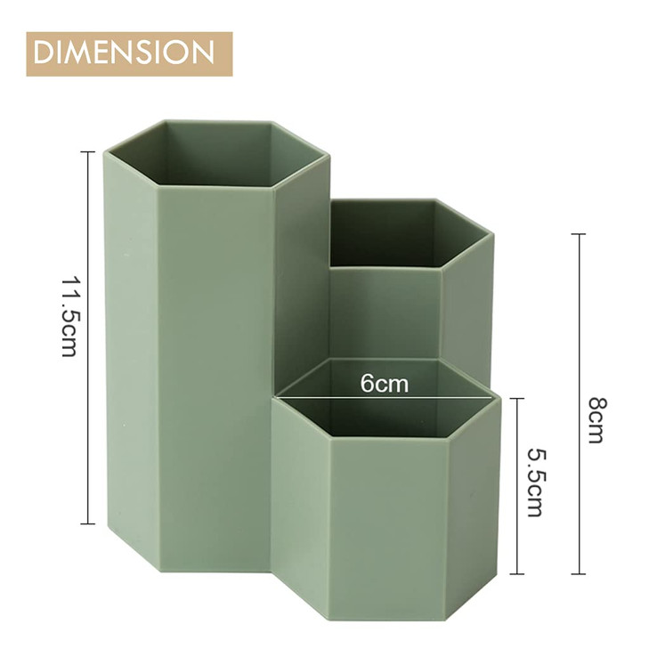 Saikvi Pencil Organizer Pen Holder for Desk Pens Cup Small Desk Organizer Cute Pen Holder for OfficeSchool and Home Gree