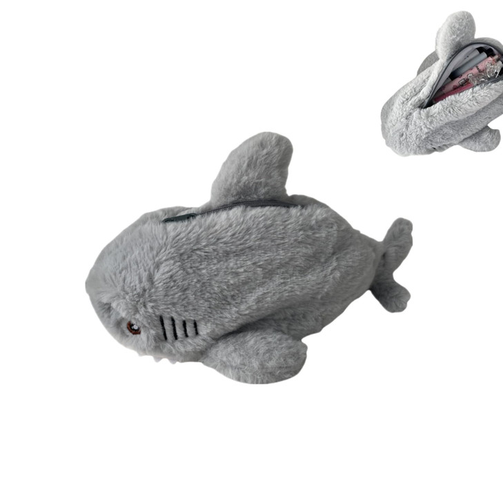 JLEivvi Shark Pencil CaseShark Pencil Pouch Cute Animal Plush Pouch Animal Case for Office Supplies