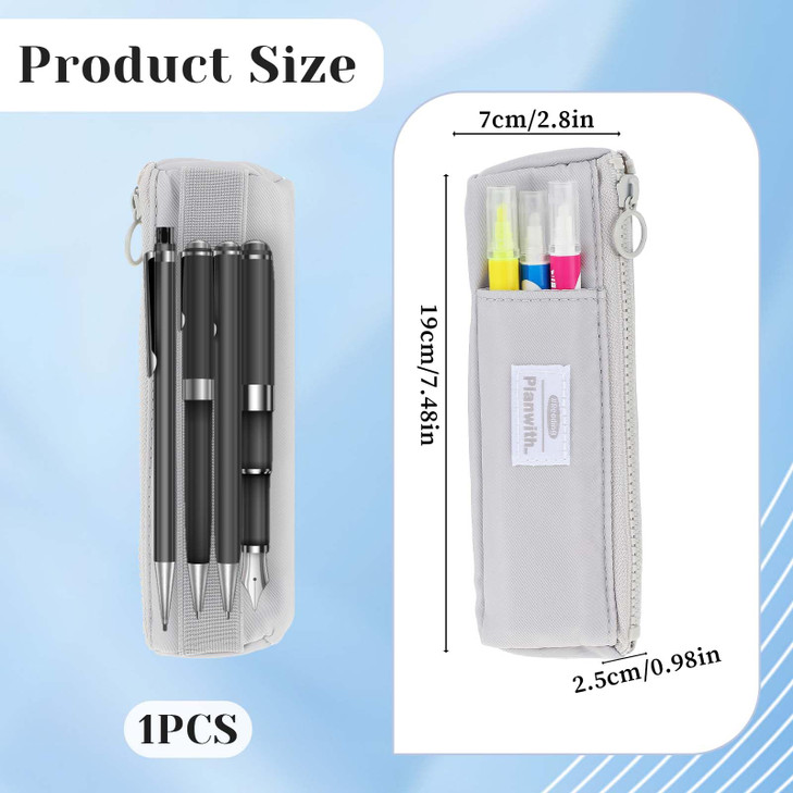 Elastic Pen Holder for Notebook Zipper Notebook Pencil Pouch Small Pencil Holder Pouch with Adjustable Elastic Band Slim