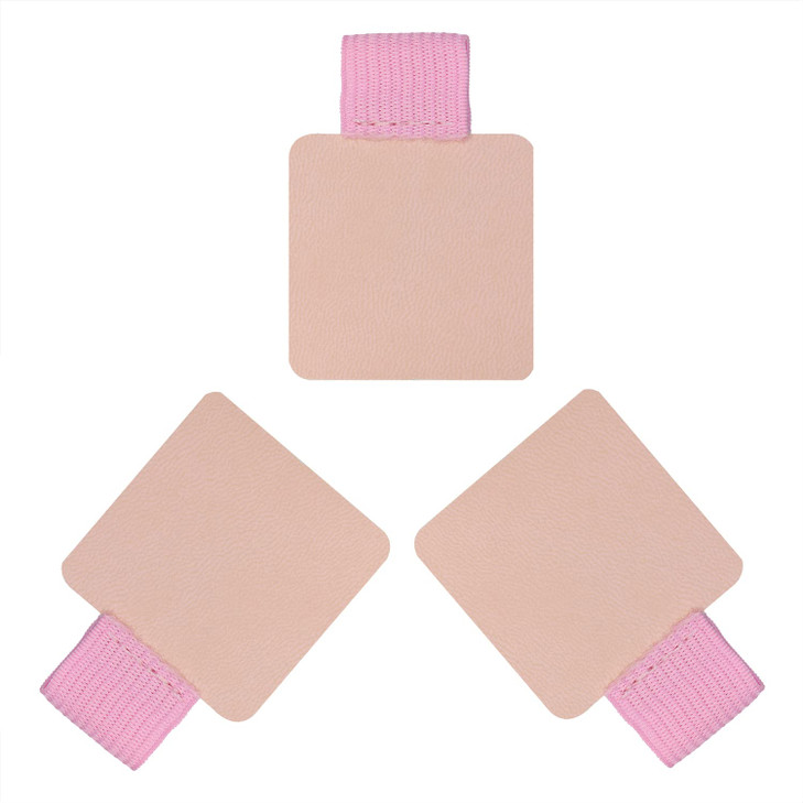 Mini Skater 3 Pcs Selfadhesive Leather Pencil Elastic Loop Square PU Leather Pen Clip Pen Holder for Notebooks Journals