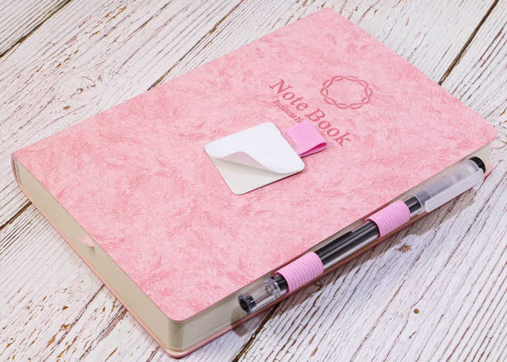 Mini Skater 3 Pcs Selfadhesive Leather Pencil Elastic Loop Square PU Leather Pen Clip Pen Holder for Notebooks Journals