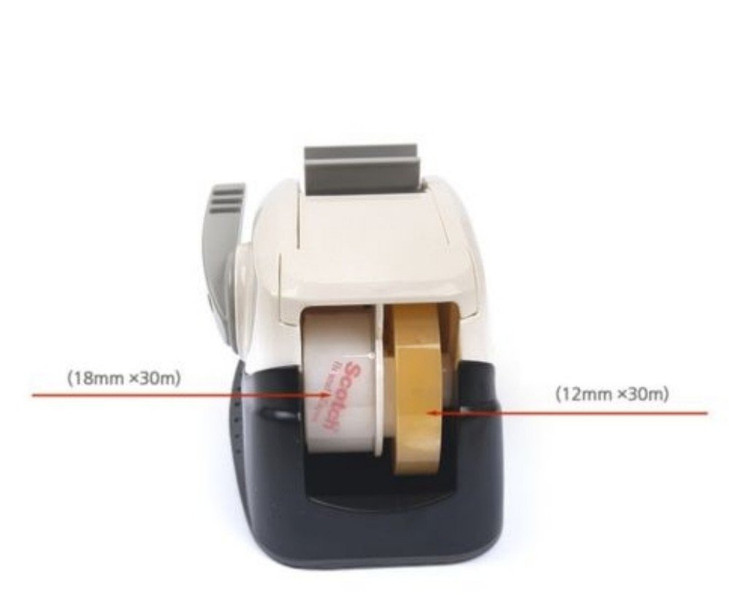 3M Desktop Dual2 Acrylic Sticky Tape Dispenser Core SelfAuto Cutter Tape Holder Orange