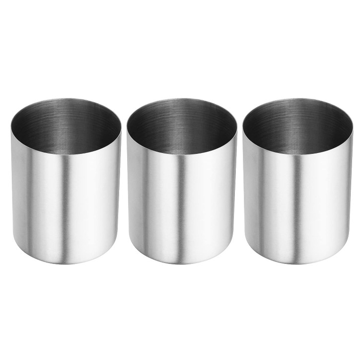 PATIKIL Pencil Holder 3 Pack Pen Holder for Desk Stainless Steel Pencil Holders Cup Organizer Makeup Brush Holder for De