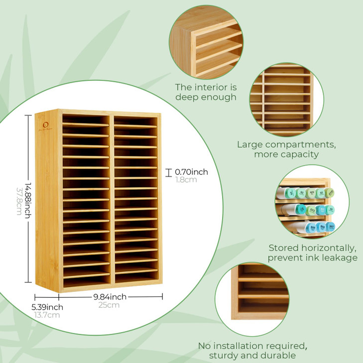 Ohuhu Bamboo Marker Organizer Desktop Storage Hold 224 Markers for Honolulu Oahu Series of Ohuhu Markers Pens Pencils St