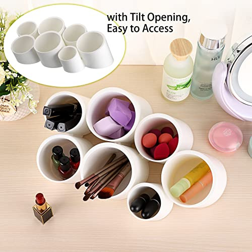 BTSKY Tilting Cylinder Creative Pen Holder Pen Container Brush Pot Combination Desktop Storage Organizer Desk Decoration