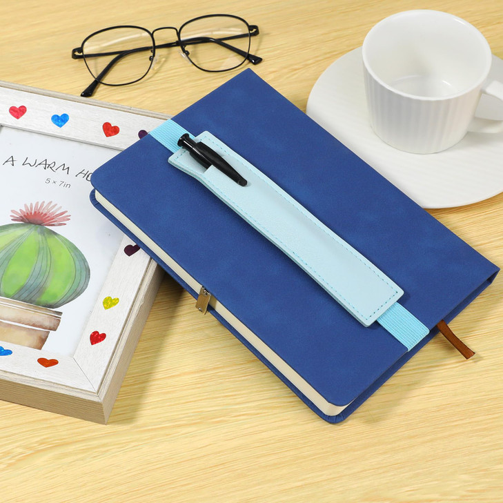 6 Pcs Adjustable Pen Holder Elastic Band Pencil Pouch Colorful PU Leather Pen Sleeve Journal Pencil Holder for Planners
