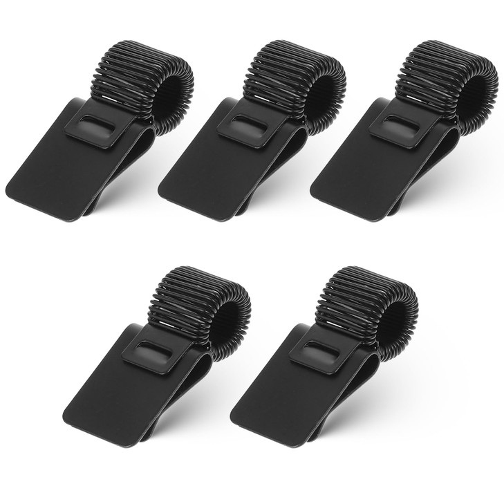 Yuomeaz 5PCS Pen Holder for Clipboard Retractable Metal Pen Holder Clips Adjustable Black Clipboard Pens Holders Attachm