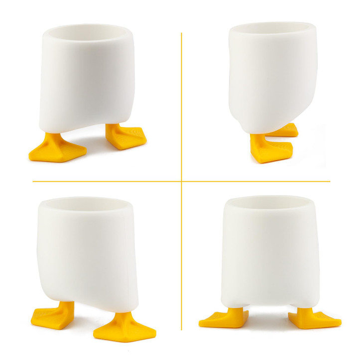 Viabty Creative Cute Duck Pen Pencil Holder Multifunctional Stationery Pen Holder Makeup Brush Holder Kitchen Storage Cu