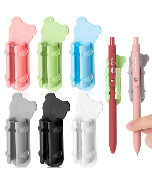 Mr Pen Adhesive Pen Holders 6 Pack Colorful Koala Shaped Silicone Pen Holder for Wall Pencil Clips Compatible with 02707