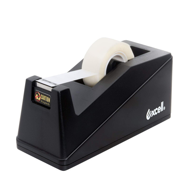 Excell Desk Tape Dispenser 1 core with NonSkid Base Perfect for OfficeSchool with Straight Tape cuts Easy to use and Sto