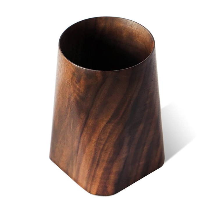 Durable Whole Piece Black Walnut Pencil Wood Pen Holder Wooden Desktop Pencil Cup Office Supplies Organizer Caddy Stand