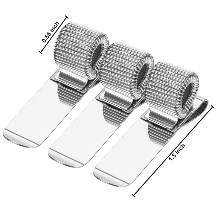 Outus 12 Pcs Pen Holders for Clipboard Metal Pen Clip Holder Attachment with Adjustable Spring Loops Organizer Manganese