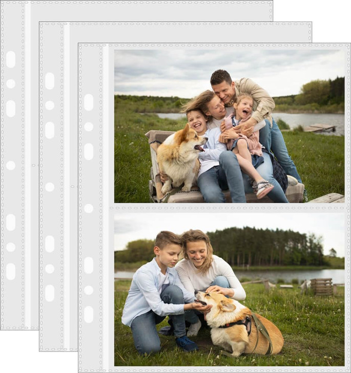 30Pack 4x6 Photo Sleeves for Ring Binders Total 120 Pockets 69x86