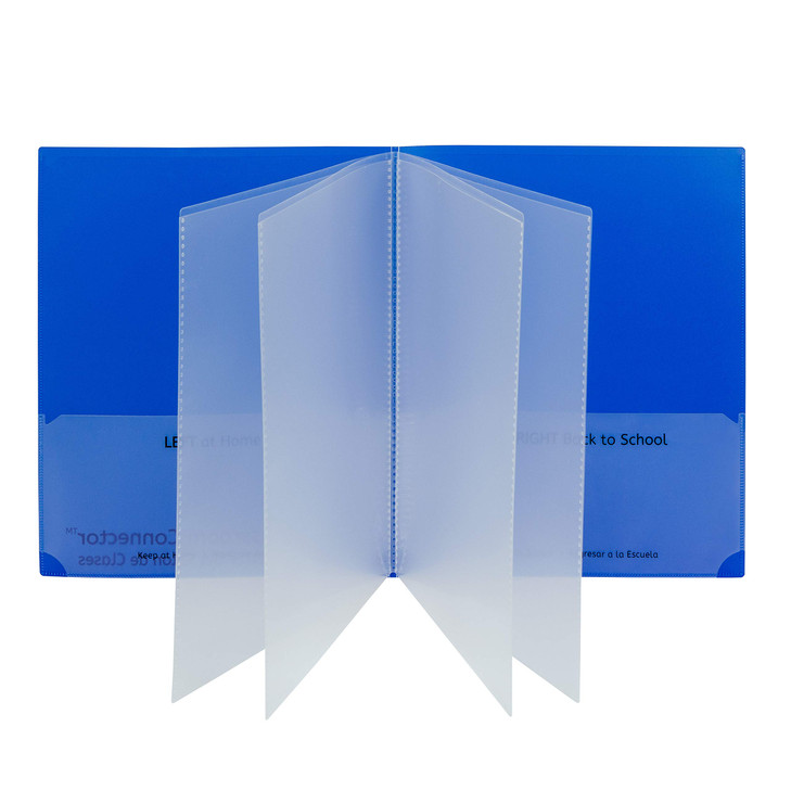 CLine Classroom Connector MultiPocket SchooltoHome Portfolio Blue 15BX 32305 95 x 1175 x 025