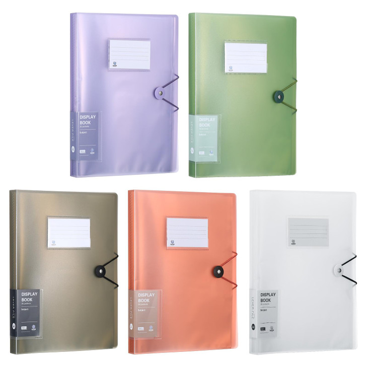 PATIKIL 85x11 Binders with Plastic Sleeve 5 Pcs A4 Display 30 Pocket Portfolio Binder Folder Presentation Book with Clea