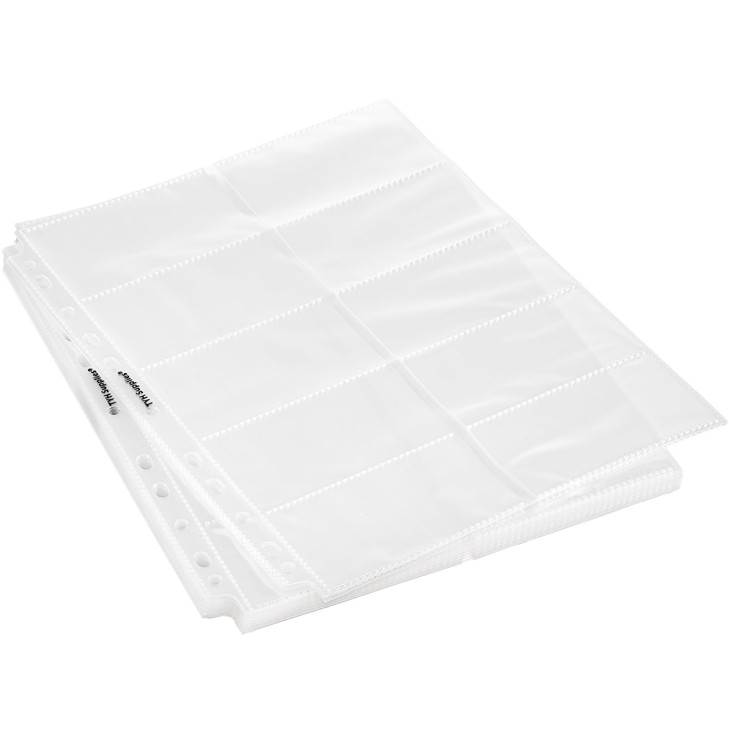 TYH Supplies 25 Pack 9Pocket Binder Pages for Trading Cards Sports Cards Photocards Business Cards Ultra Clear 3Ring She