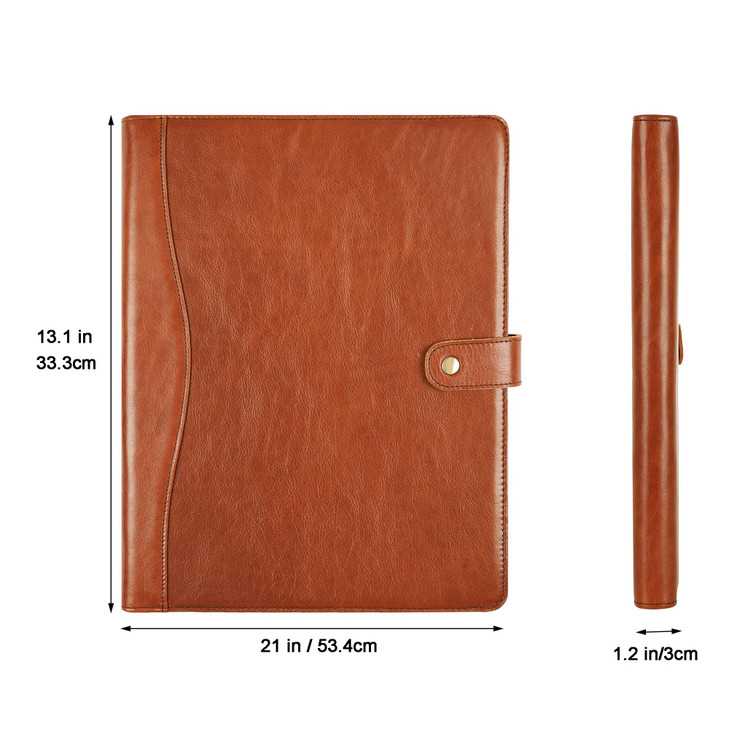 Personalized Leather Padfolio for Men Business Portfolio with Clipboard Legal Pad Folio Folder A4 Letter Size Ideal Busi