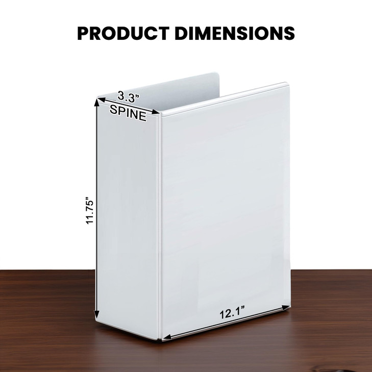 Performore 3 Ring Binder 25 Professional Round Ring Presentation Folder for Standard Pages with Inside Pockets Customiza