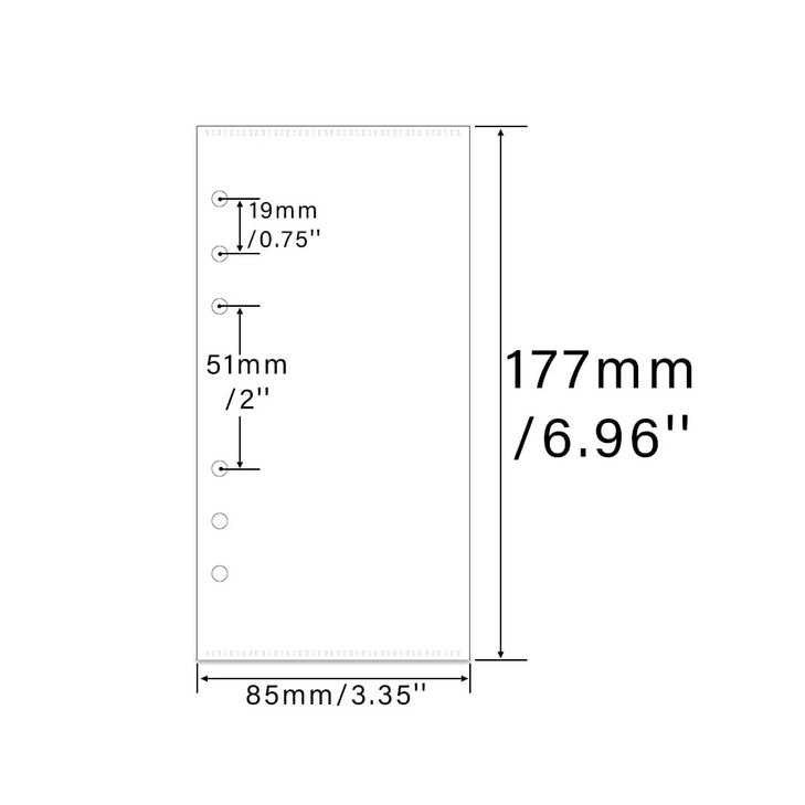 2 Set A6 Cash Envelopes Frosted Translucent PP Binder Pockets Zipperless No Tab 6 Hole Loose Leaf Bags 12 Sheets Money E