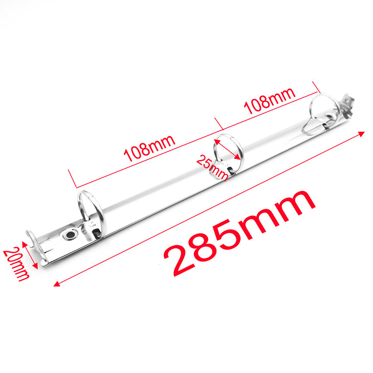 Shuokecrafts 2Pcs Metal Standard Letter Size 3Ring Binder Mechanism with Booster 3 O Rings1 inch25mm Capacity20mm Base W