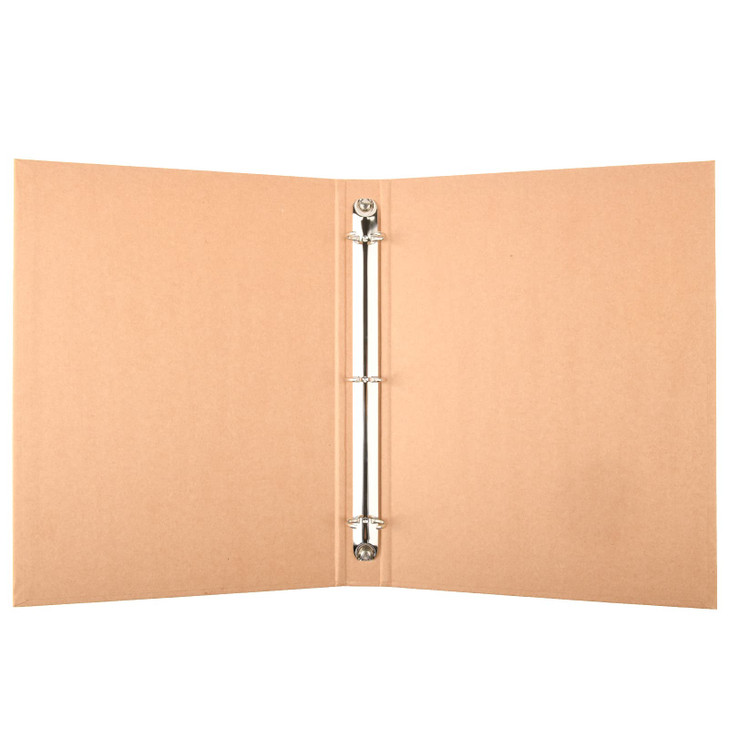 Natural Recycled Kraft Binder 3Holds Round Ring Binder 2 Pack Durable Binding Hard Cover Protector for Journal Notebook