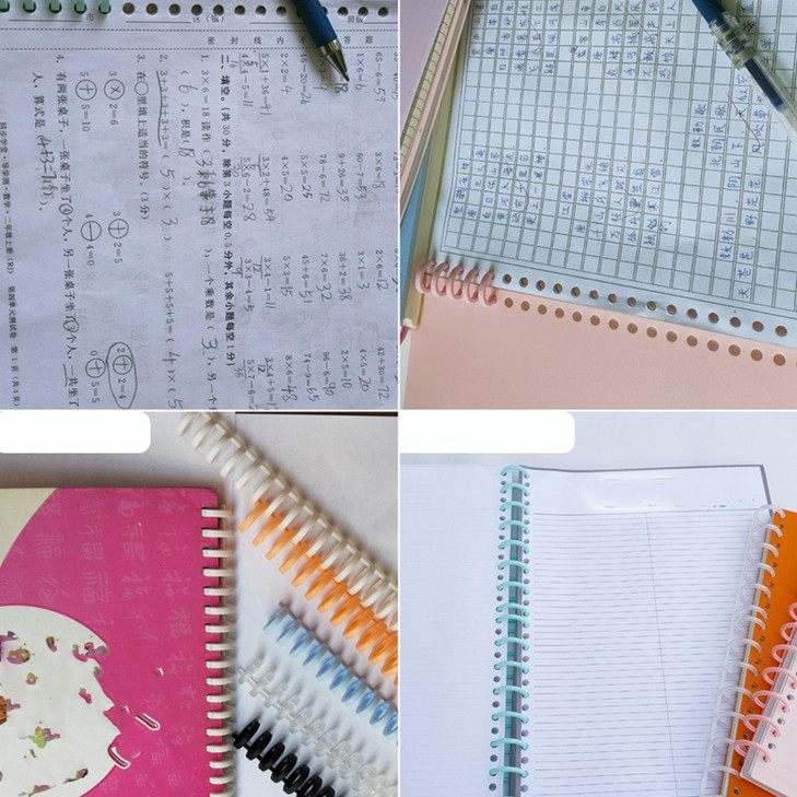 10 Pcs Plastic Binding Comb 19mm Diameter 150 Sheet Capacity 30 Ring Plastic Comb Binding Spines for A4 B5 A5 Paper Note