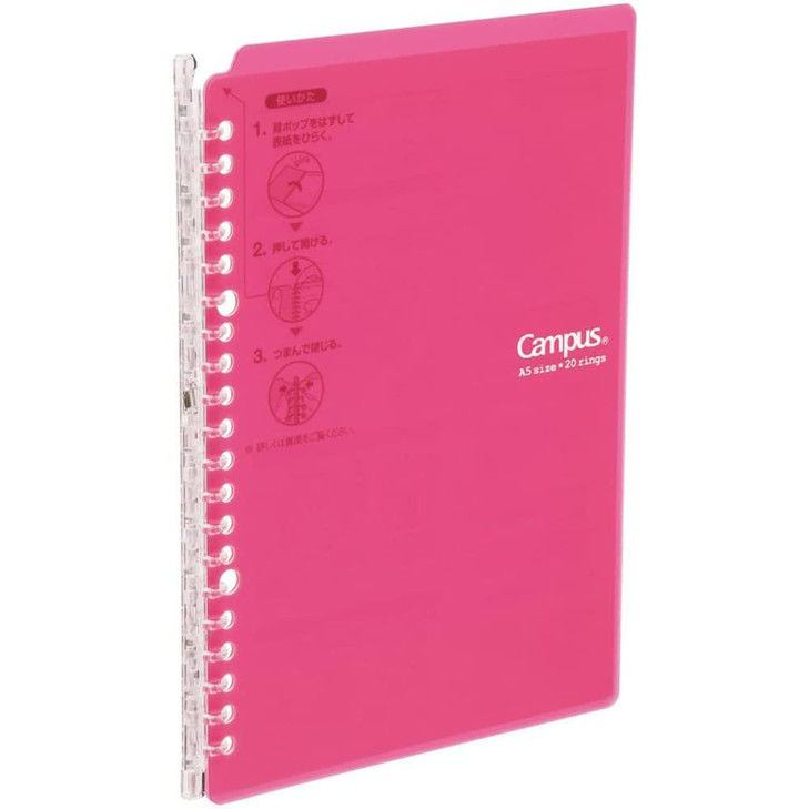Kokuyo Campus Smart Ring Binder B5 Purple Refillable Binder Notebook 26 Holes with 10 Extra LooseLeaf Paper Up to 25 Fil