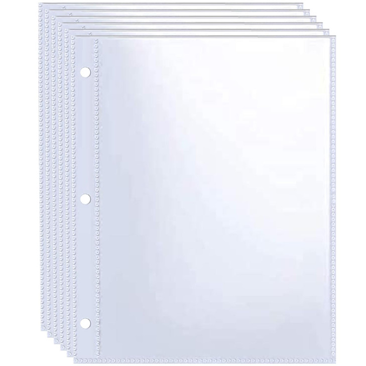 WITHYU 40 Pack 80 Pockets 5x7 Photocard Sleeves A5 3 Mini Ring Binder UltraClear Photo Sleeves DoubleSided 1 Pocket Phot