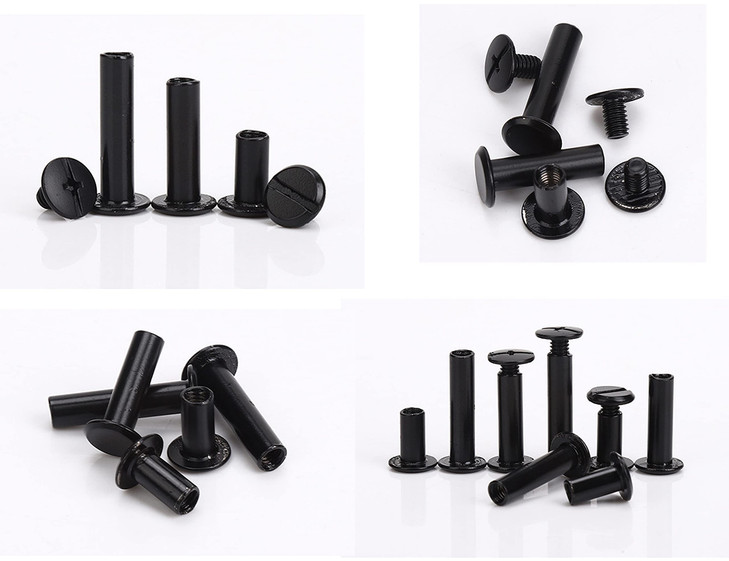 LBY 100pcs Chicago Screws Binding Screw PostsM5 x 1020304050mm Book ScrewsBinding Barrels and Screws Assortment Kit for