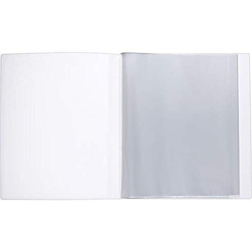1InTheOffice Presentation Book with Sheet Protectors Clear Cover Presentation Book White 85 x 11 24 Sleeves