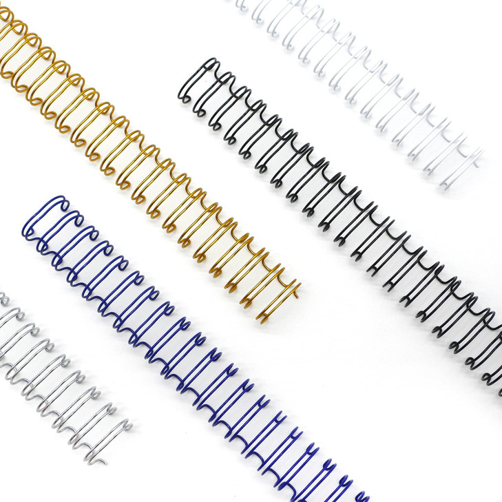Rayson WR3219M Wire Binding Spines Multicolor 31 Pitch Double Loop Binding Wires 34 Inch 32Loop Wire Ring Pack of 50 wit