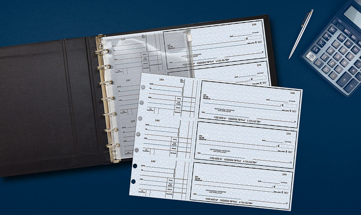Better Office Products 7 Ring Executive Check Binder with Zipper Pouch Padded Black Textured Cover for 9 x 13 3 Per Page