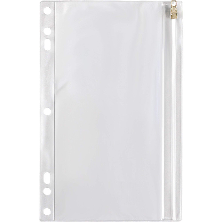 1IntheOffice Clear Pencil Pouch for 3 Ring Binder Ring Binder Pockets with Zipper Vinyl 6 Pack