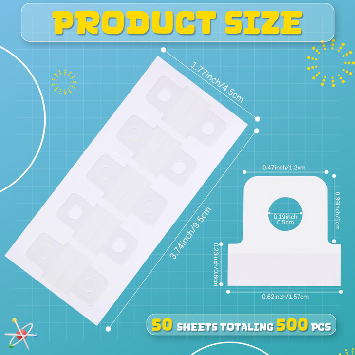 AmazingSpark 500 Pcs Paper Hole Reinforcement Stickers Clear Binder Sheet Converter Sticker Hole Labels for Bill Paper P