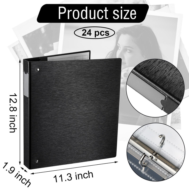 Protective Photo Slide Storage Box Set 50 Pages Acid Free Protector 3 Ring Pocket Binder With Plastic Sleeves Holds 20 3