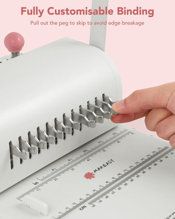 MAKEASY Binding Machine Hole Pitch 21 Portable Book Binding Kit with 10PCS 58 Binding Wires Plier for DIY Notebooks Albu