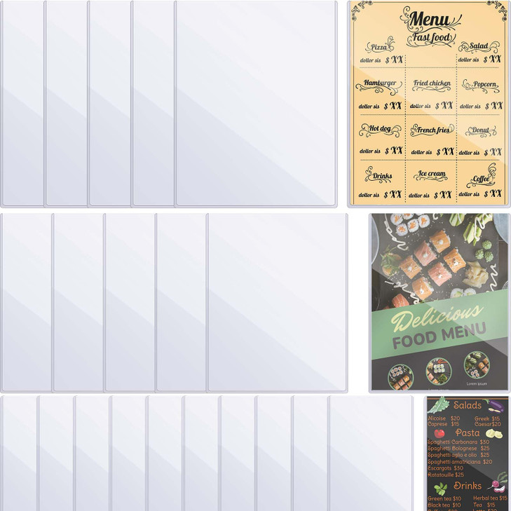 Henoyso 20 Pcs Rigid Print Protectors 3 Sizes 5 x 7 85 x 11 11 x 17 Clear Poster Protector Sleeve Paper Covers Plastic H