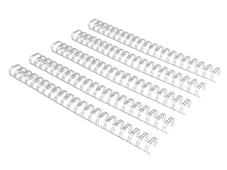 RAYSON Binding Wire Spines 12 Inch 21 Holes 21 Pitch Double Loop Binding Wires Capacity 110 Sheets Letter Size Silver Bi