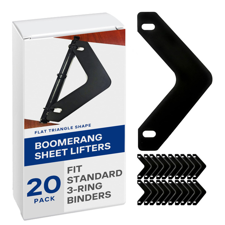 Boomerang Sheet Lifters Durable Flat Triangle Shape 11 x 6 Black Protect Sheets from Tearing and Curling Fit Standard 3R