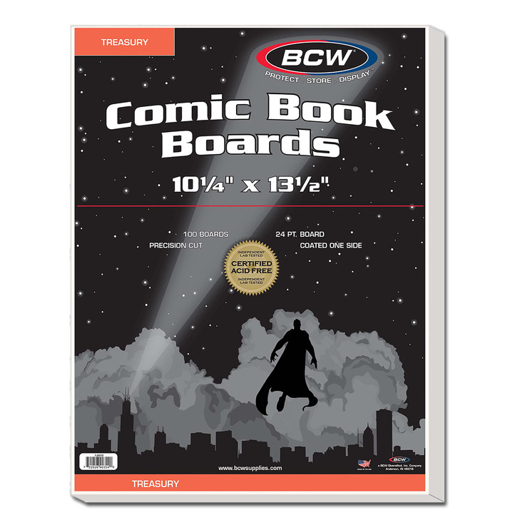 BCW Treasury Backing Boards Certified AcidFree LabTested Comic Backing Boards 10 14 x 13 12 Inches 100 Pack Protection f