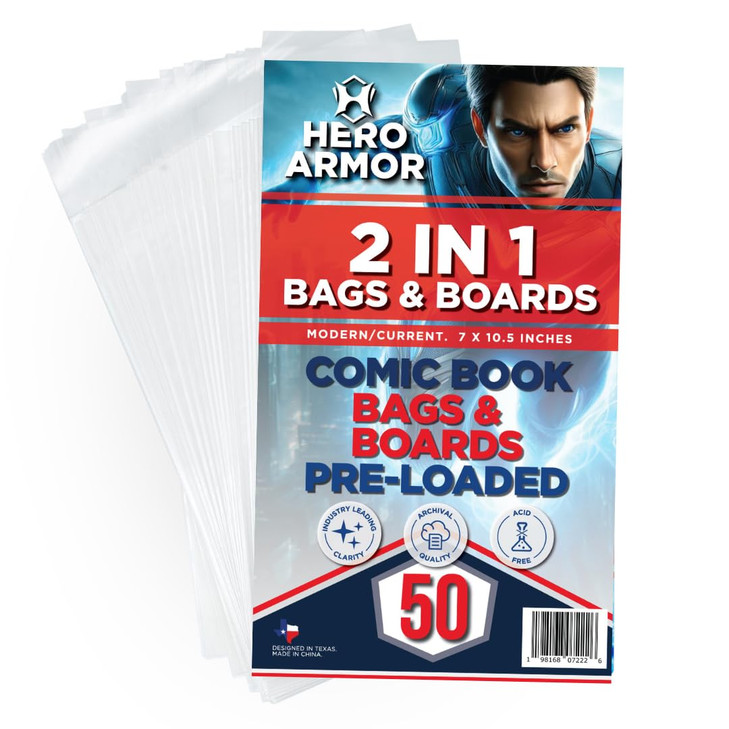 Hero Armor Comic Book Bags and Boards Boards are preloaded into comic book sleeves Resealable AcidFree Archival Quality