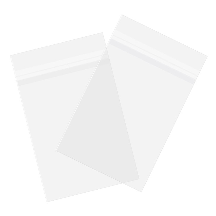 AUEAR 5x7 100 Pack Clear Plastic Sleeves Acid Free 16mil Crystal Resealable Bags Fit for 5x7 Art Prints Photos Cards Env