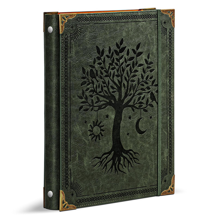 Ovesmusl Leather 3 Ring Binder Fits 85x11 Letter Size Paper 1 Inch Round Ring Binder Holds 200 Sheets Notebook Cover Loo