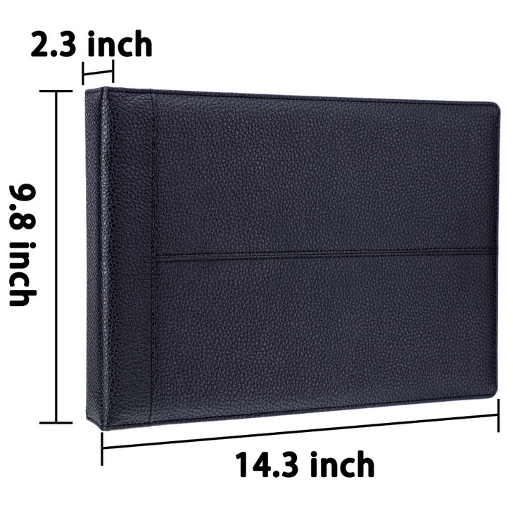 Antner 7 Ring Business Checkbook Binder for Business Checks 600 Checks Capacity PU Leather Check Book Binder Cover with