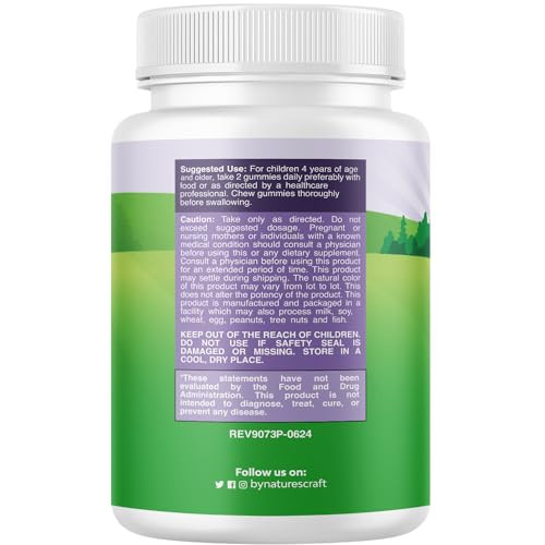 Natures Craft Tasty Kids Calcium Gummies - Vitamin D & Calcium Gummies for Children - Vitamin with & D for Muscle Bone Development Gelatin-Free Koshe