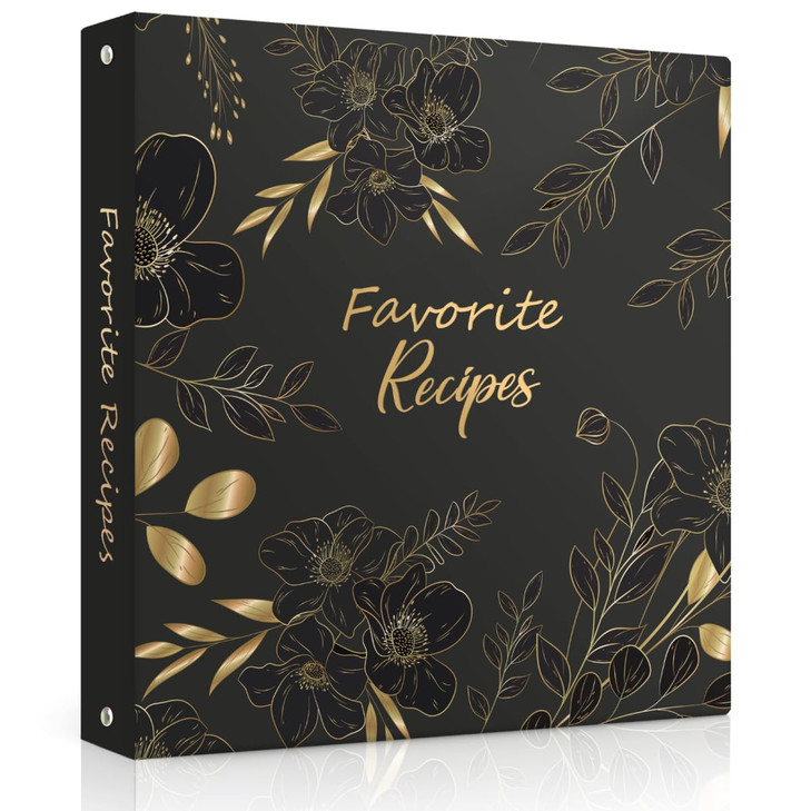 Recipe Binder with Plastic Sleeves Full Page Cards and Dividers Recipe Binder 85x11 3 Ring Blank Recipe Book Binder to W
